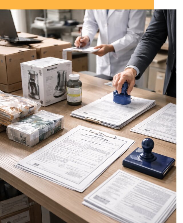 Сертификация импортных товаров от 12217 с таможенным сопровождением